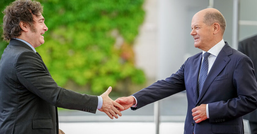 Scholz recibe a Milei en Berlín
