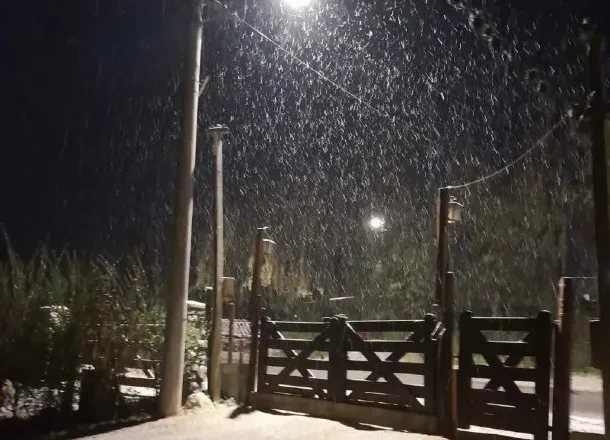 La nieve volió a Tafí del Valle