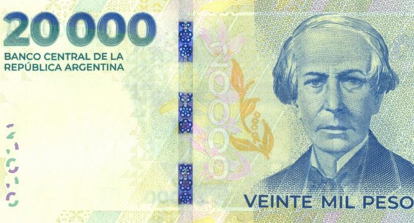 Comenzó a circular el nuevo billete de 20.000 con la imagen de Juan Bautista Alberdi