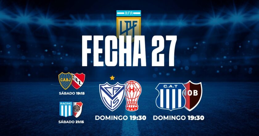 Cómo se define la Liga Profesional entre Vélez, Talleres y Huracán