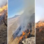 Lucha contra el fuego en los valles