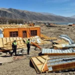El Mollar: viento zonda y destrozos