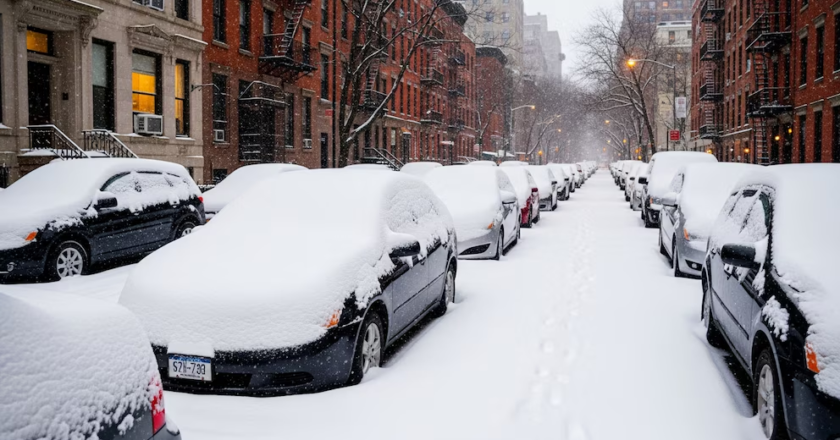 Nueva York restringió la circulación no esencial por una tormenta invernal